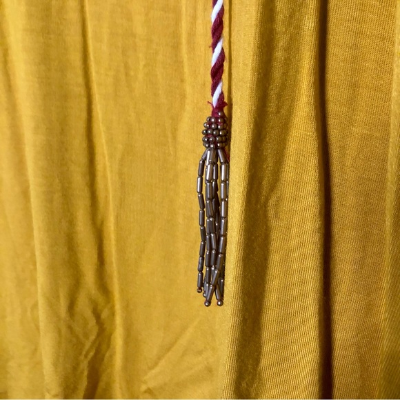 Anthropologie Akemi + Kin Soft Knit Jersey Goldie Blouse Yellow Button Up - Picture 8 of 12